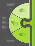 Infographic design with various box icons