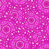 Pink Seamless Pattern with Round Mandala