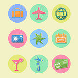 Flat Design Travel Icon Set