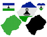 map of Lesotho