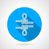 Flat color icon for rope knot