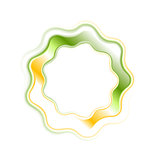 Abstract bright wavy logo ring