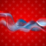 Abstract shiny waves vector USA background