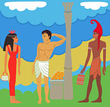Ancient Egyptian-Greek market negotiations