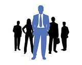Business team silhouette