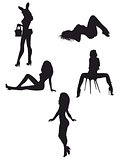 Sexy girls silhouettes