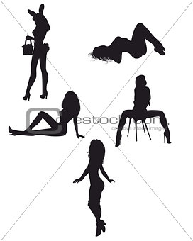 Sexy girls silhouettes