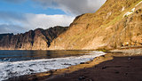 Cliffs of Los Gigantes at sunset. Canary Island, Tenerife. Spain