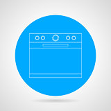 Flat line icon for kitchen stove
