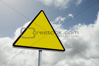 Composite image of hazard triangle