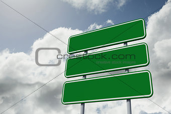 Composite image of green billboard