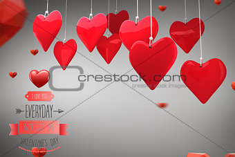 Composite image of valentines day greeting