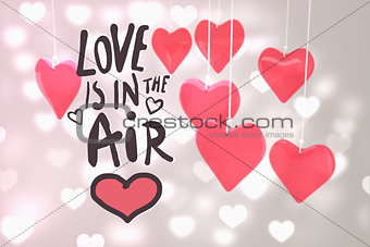Composite image of love is in the air