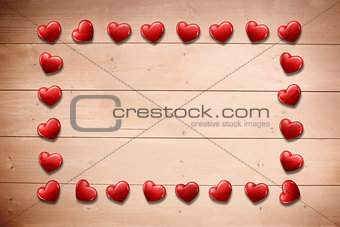 Composite image of heart frame