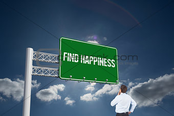 Find happiness against sky