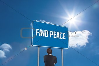 Find peace against sky