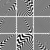 Set of textures in zebra pattern design. 
