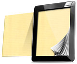 Tablet Computer with Lined Pages