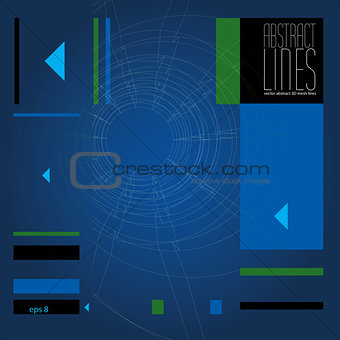 Abstract background, 3D abstract lines vector illustration, comm