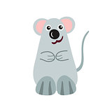 Cartoon mouse, stylized funny monster