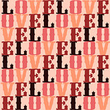 Vector seamless Pattern with  "Love"