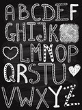 Vector Hand Drawn Chalk Letters