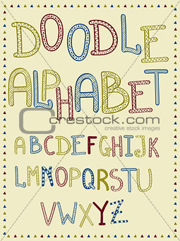 Vector Hand Drawn Doodle Letters