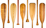 wood canoe paddles abstract