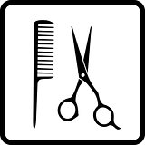 black hair salon sign
