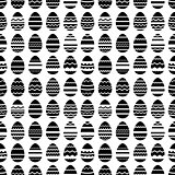 Seamless easter black-and white pattern with eggs