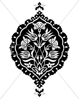 black artistic ottoman seamless pattern series sixty six