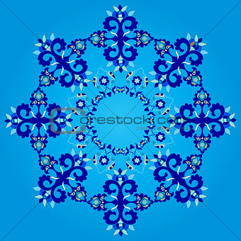blue artistic ottoman seamless pattern series sixty three