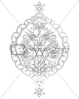 outline artistic ottoman seamless pattern series sixty six