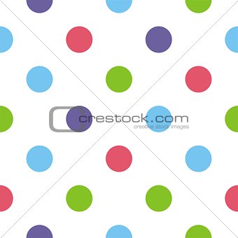 Tile vector pattern with polka dots