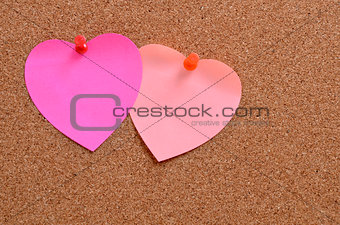 Heart shaped paper notes with envelope 