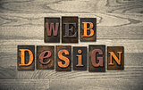 Web Design Wooden Letterpress Concept