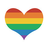 Heart icon with rainbow flag