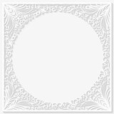 Abstract paper floral frame