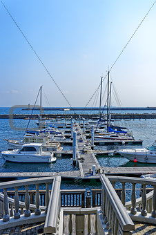 Yachts. Sagami Bay, Shizuoka, Japan
