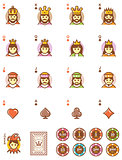 Vector playing cards elements set