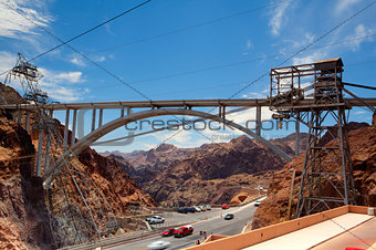 The Hoover Bridge from the Hoover Dam, Nevada - HDR Image