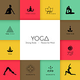 Set of logos for a yoga studio