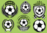 Set of Soccer Football Badge Logo Design Templates