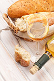 White wine and bread
