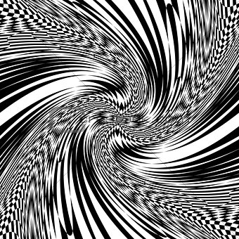 Design monochrome whirl illusion background
