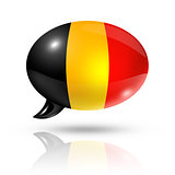 Belgian flag speech bubble