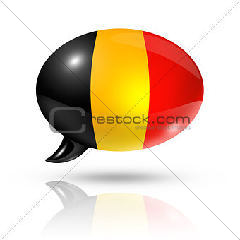 Belgian flag speech bubble