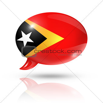 East Timor flag speech bubble
