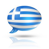 Greek flag speech bubble