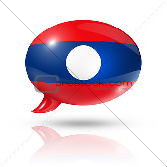 Laotian flag speech bubble